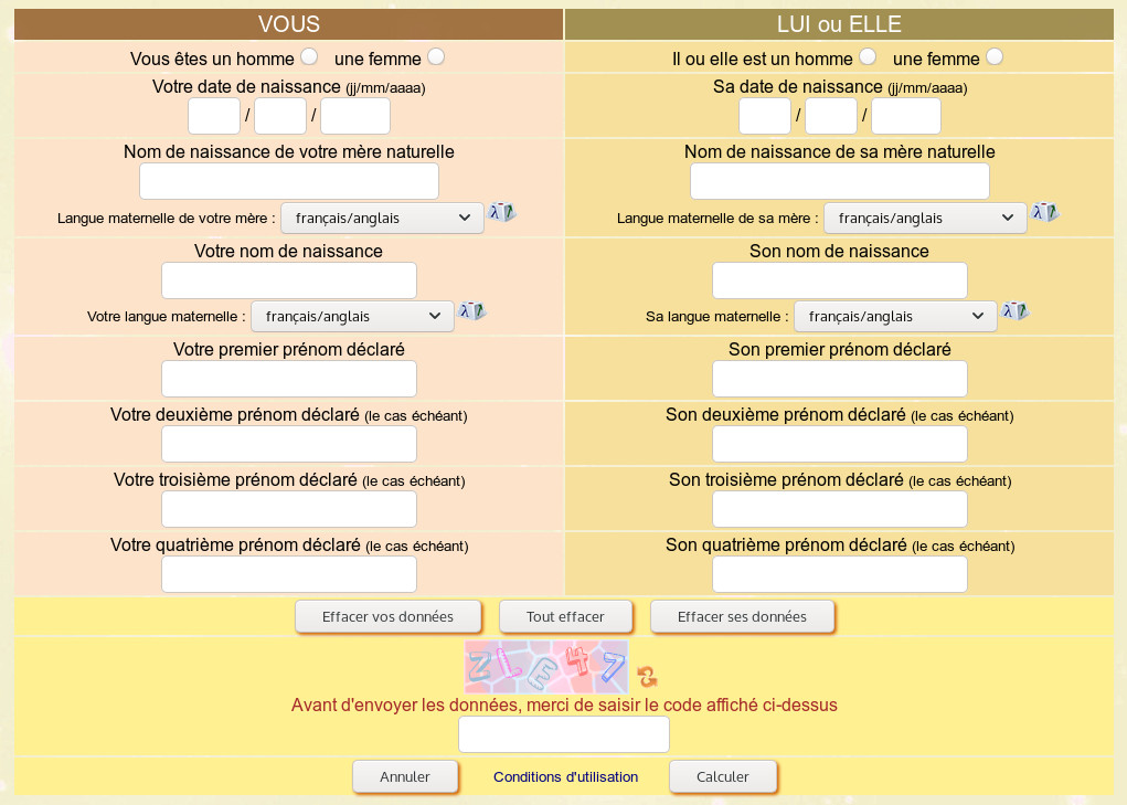 Compatibilité amoureuse